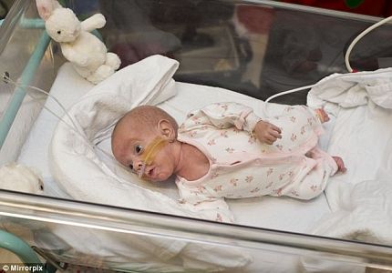 Baby girl born just one week after UK abortion limit survives against all odds
