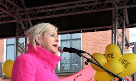 Bernadette Smyth tells the Rally for Life that the Irish people will choose life