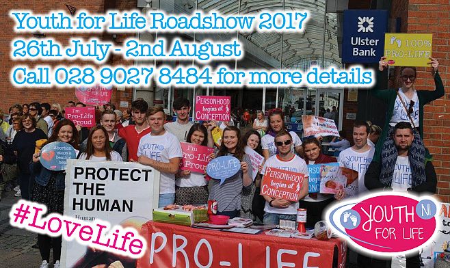 Youth for Life NI - SUMMER ROADSHOW Starts- 26th July - 2nd August