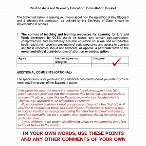 Oppose the compulsory promotion of abortion to our school children