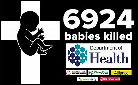 6,924 unborn babies killed by NI Department of Health