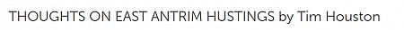 THOUGHTS ON EAST ANTRIM HUSTINGS by Tim Houston