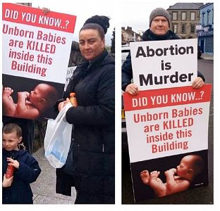 Pro-abortionists want to criminalise women and men taking part in Pro-Life Prayer Vigils in N. Ireland