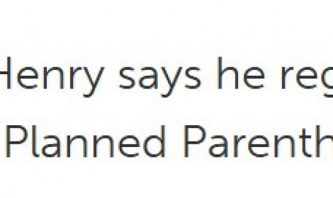 US Senate hopeful Ed Henry says he regrets girlfriend's 1991 abortion, vows to fight Planned Parenthood
