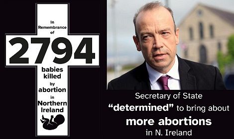 Death threat to Northern Ireland's unborn babies issued by new Secretary of State
